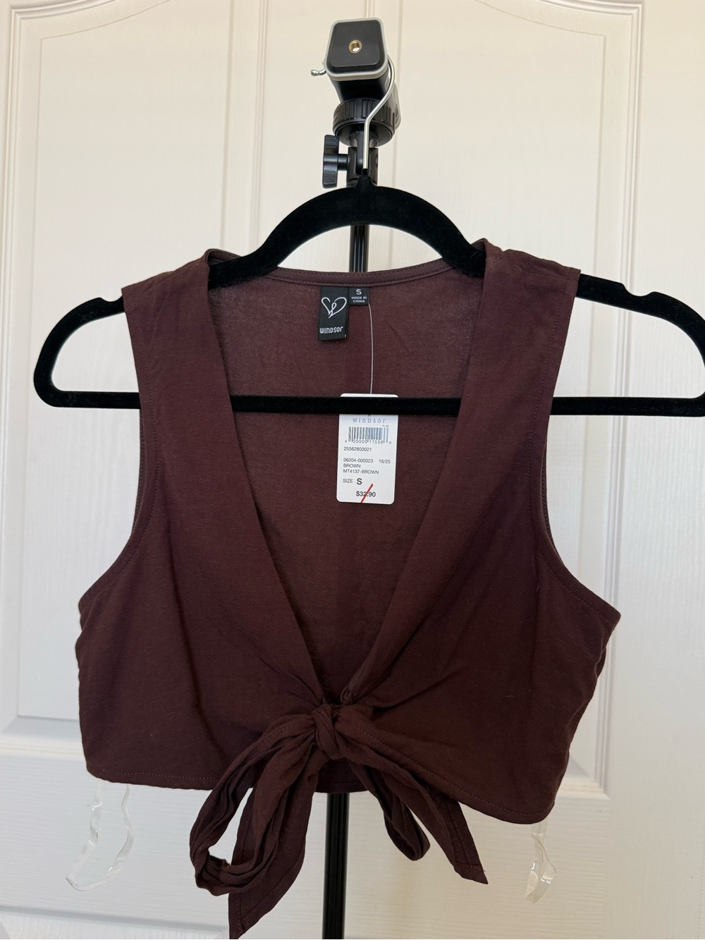 NWT Windsor Tie Crop Top